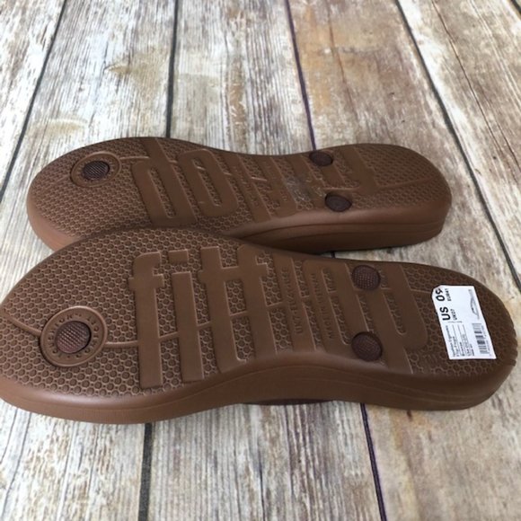 Fitflop | Shoes | Fitflop Iqushion Ergonomic Flip Flop Bronze 9 | Poshmark